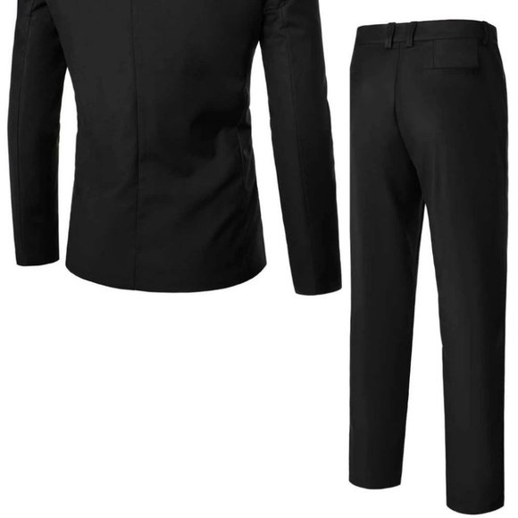 Black Mens Suit Blazer And Pants Set - Picture 4 of 6